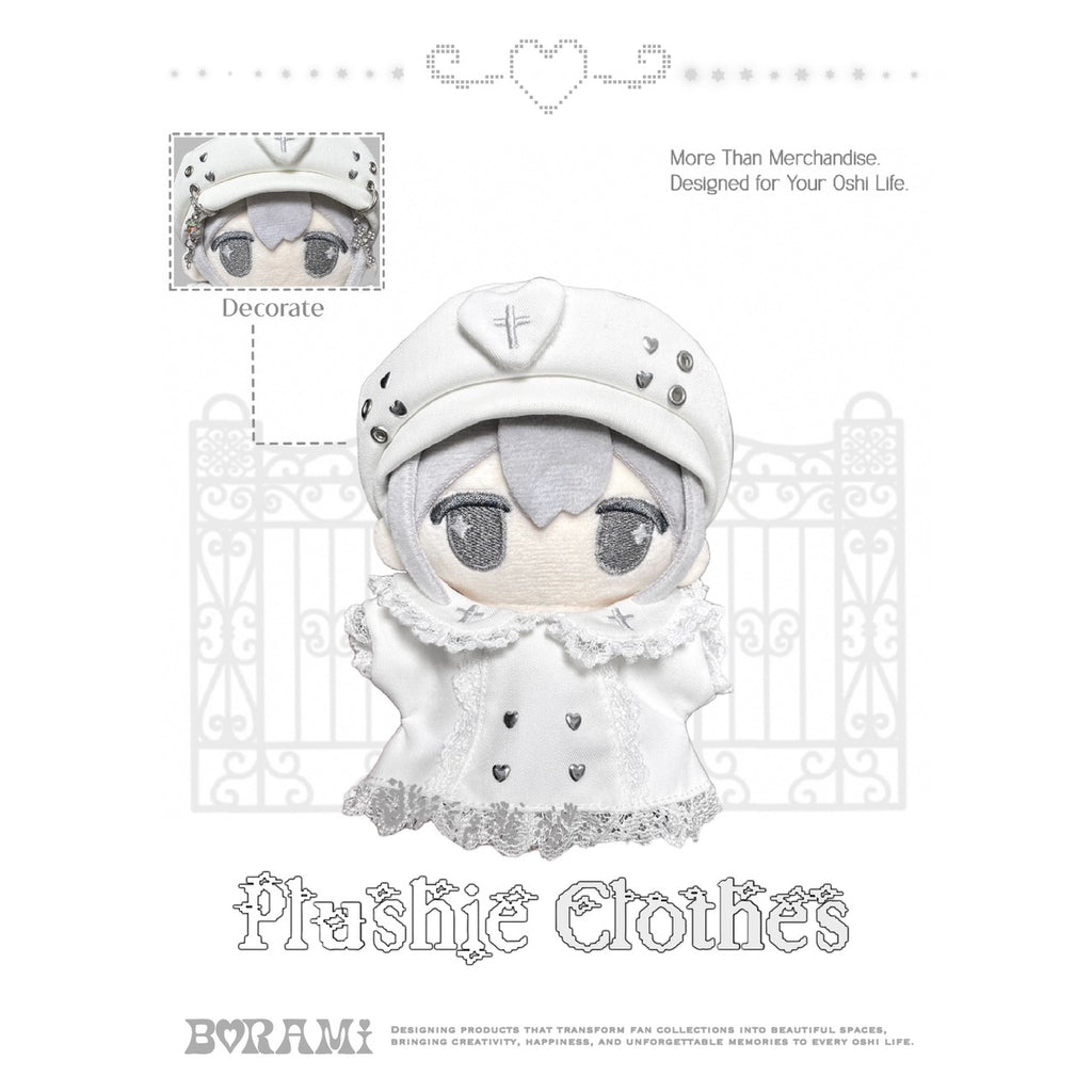 ✙ハンドメイド✙ CROSS HEART ゴシックベレー帽＋ドレス ホワイト.ver