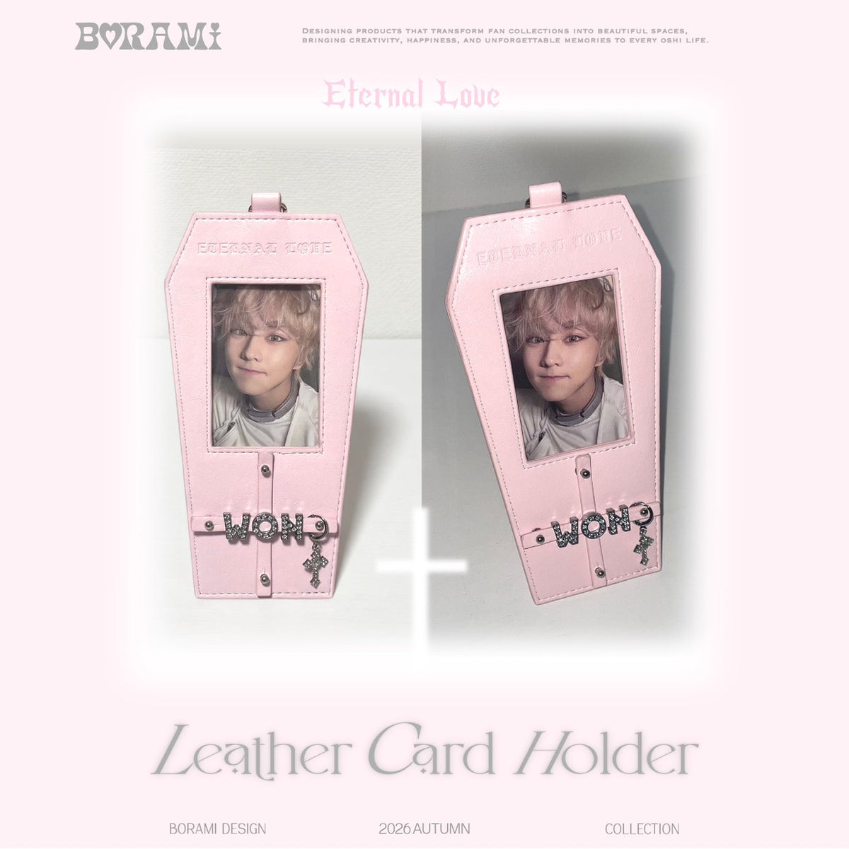 ♡♱レザーカードホルダー ETERNAL LOVE ピンク.ver ♱♡