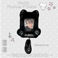 ♡もこもこ ネームタグ トレカケース トレカホルダー ストラップ付き‎♡Blackcat.ver