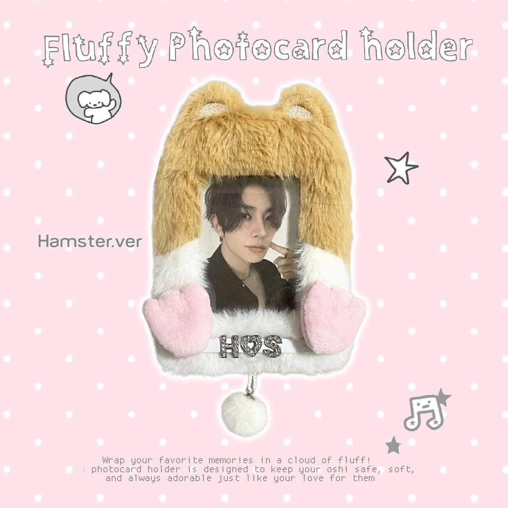 ♡もこもこ ネームタグ トレカケース トレカホルダー ストラップ付き‎♡Hamster.ver