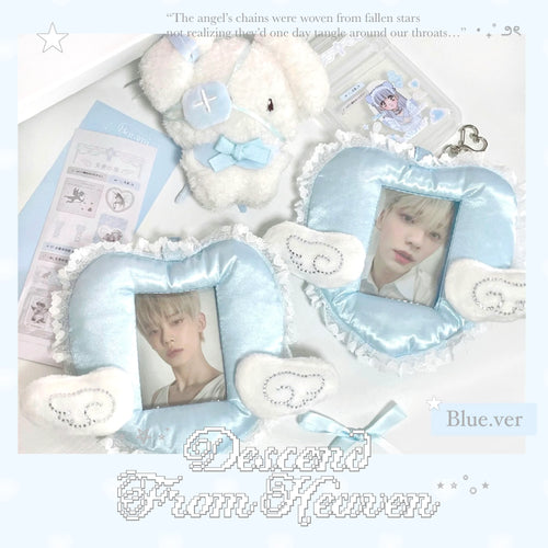 Angel Heart Cushion Card Holder 天使の羽クッションカードホルダー Blue.ver