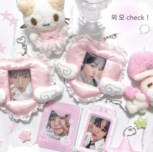 Angel Heart Cushion Card Holder 天使の羽クッションカードホルダー Pink.ver