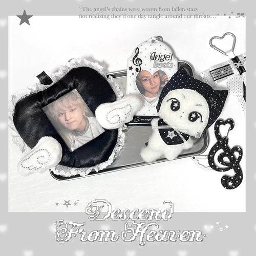 Angel Heart Cushion Card Holder 天使の羽クッションカードホルダー Black.ver