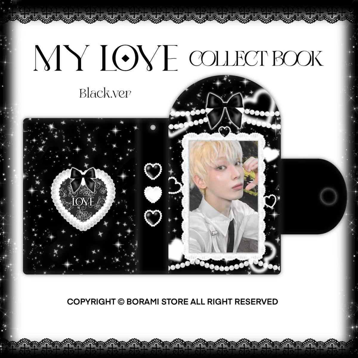 ♡°｡ 1段タイプ Collectbook MY LOVE コレクトブック トレカケース black.ver♡