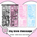 ♡°｡ MY LOVE MESSAGE ホログラム入りステッカー 選べる4色*ﾟ♡