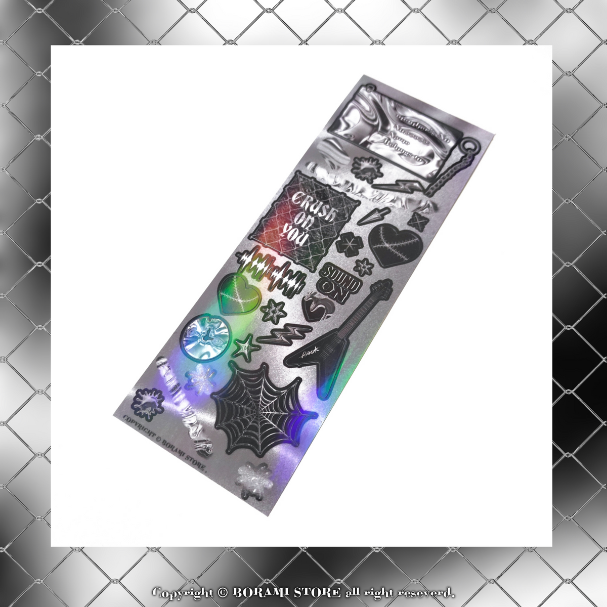 ♡°｡ CRAZY LOVE ホログラム入りデコステッカー *ﾟ♡