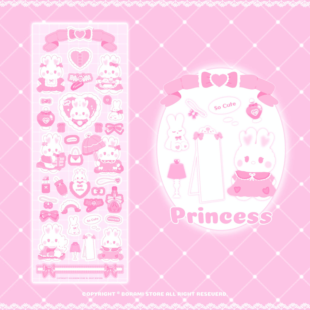 ♡°｡ PRINCESS プリンセスうさちゃん ホログラム入り ステッカー*ﾟ♡