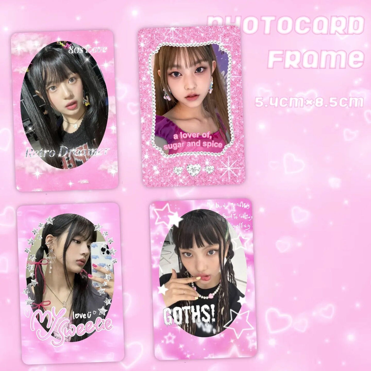 ♡°｡ Photocard Frame レトロラブ トレカフレーム 4枚セット *ﾟ♡