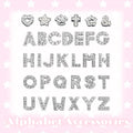 8mmイニシャル ネームチャーム 8mm Rhinestone Slide Letter Charms