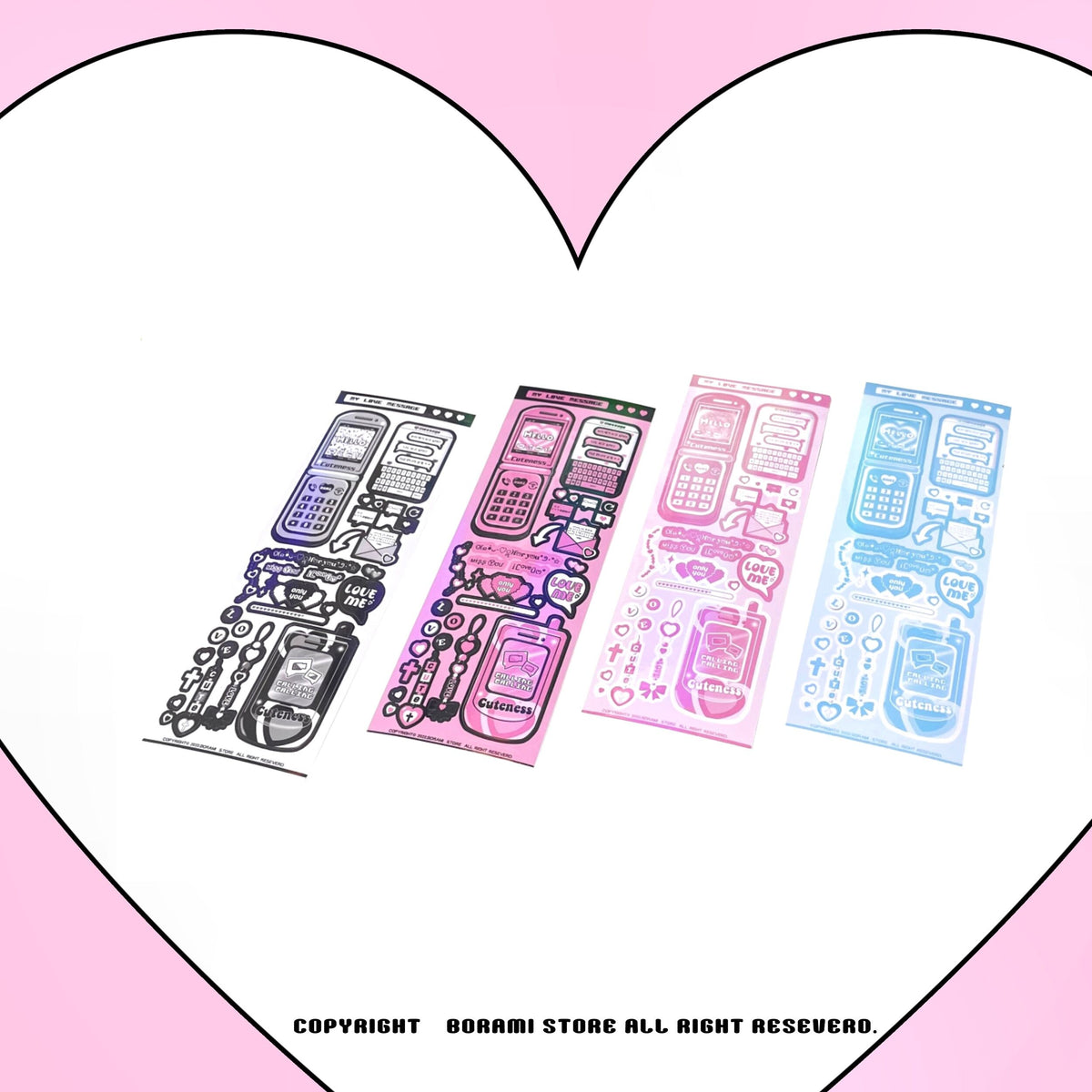 ♡°｡ MY LOVE MESSAGE ホログラム入りステッカー 選べる4色*ﾟ♡