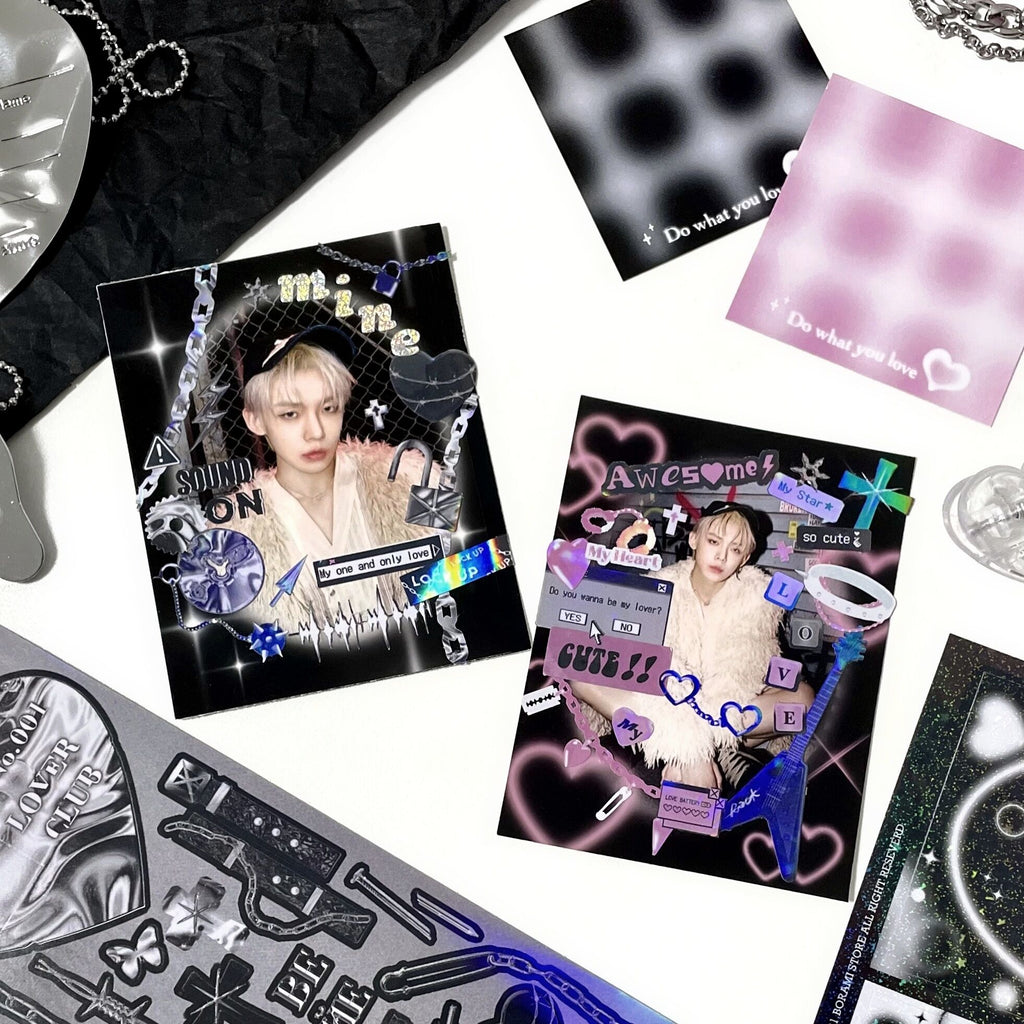 ♡°｡ CRAZY LOVE ホログラム入りデコステッカー *ﾟ♡