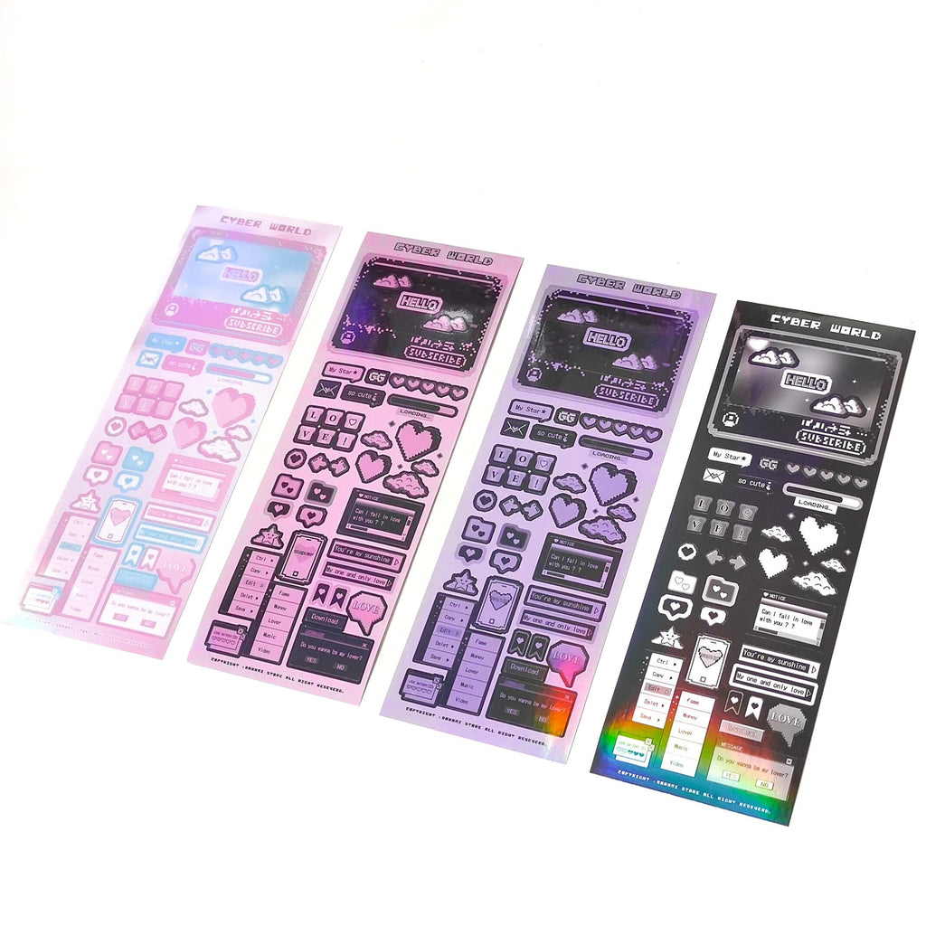 ✧︎°｡CYBER WORLD ホログラムデコステッカー 選べる4色 *ﾟ✧︎