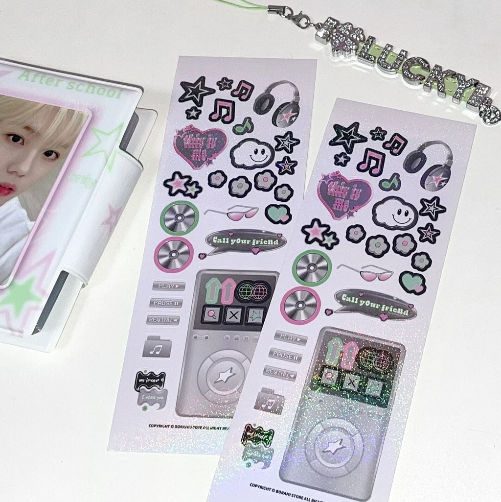 ♡°｡ Y2k ホログラム入り デコ シール ステッカー*ﾟ♡