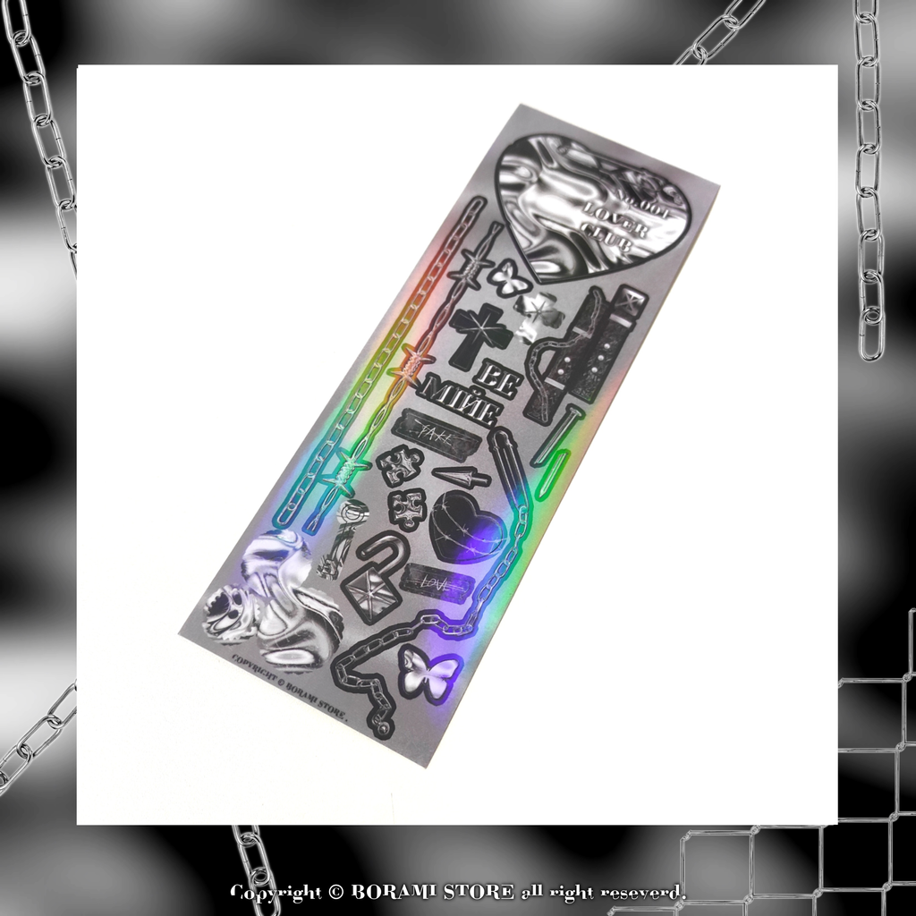 ♡°｡ BE MINE ホログラム入り デコ ステッカー *ﾟ♡