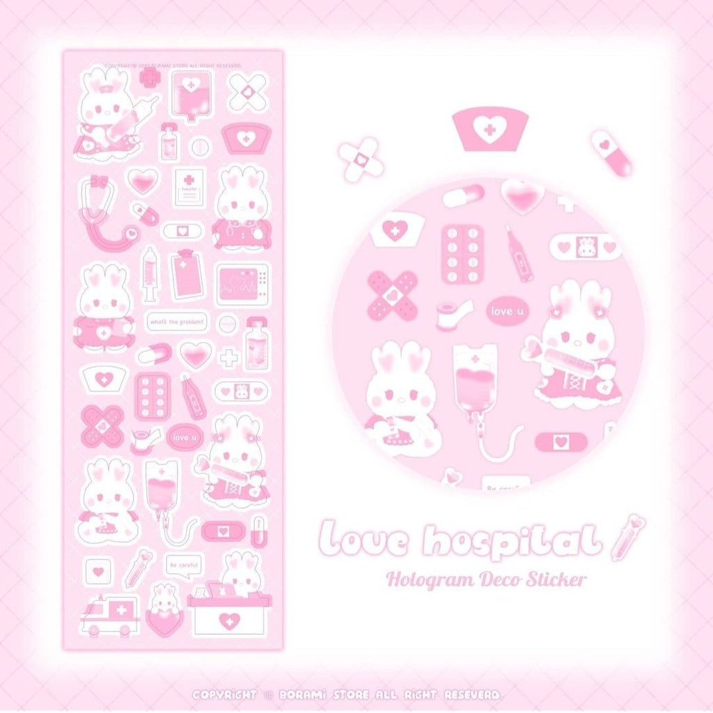♡°｡ LOVE HOSPITAL ラブ病院 ホログラム入り ステッカー*ﾟ♡