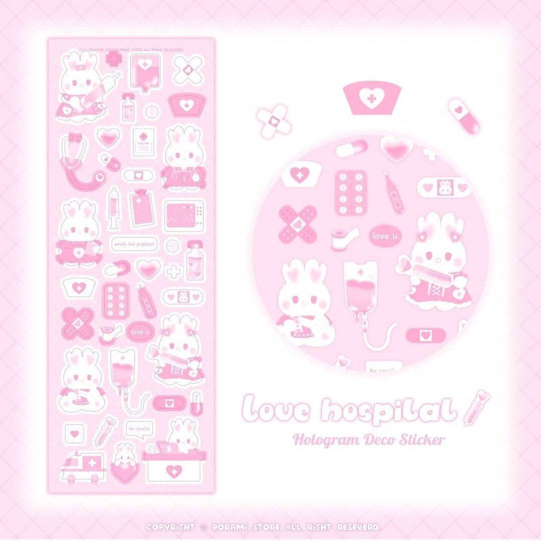 ♡°｡ LOVE HOSPITAL ラブ病院 ホログラムステッカー*ﾟ♡