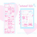 ♡°｡ SCHOOL LIFE ホログラム入り デコ ステッカー *ﾟ♡