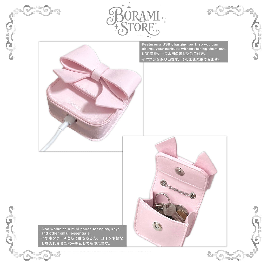 ♡°｡ リボン マルチミニポーチ Ribbon Multi Mini Pouch Pink.ver｡°♡