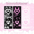 ♡°｡ BUNNY&MEOW ホログラム入りデコステッカー 選べる3色*ﾟ♡