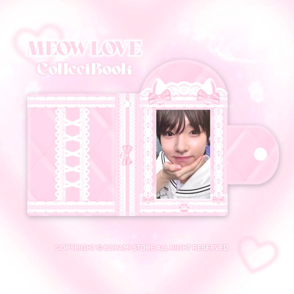 ♡°｡ 1段タイプ Meow love コレクトブック トレカケース pink.ver♡