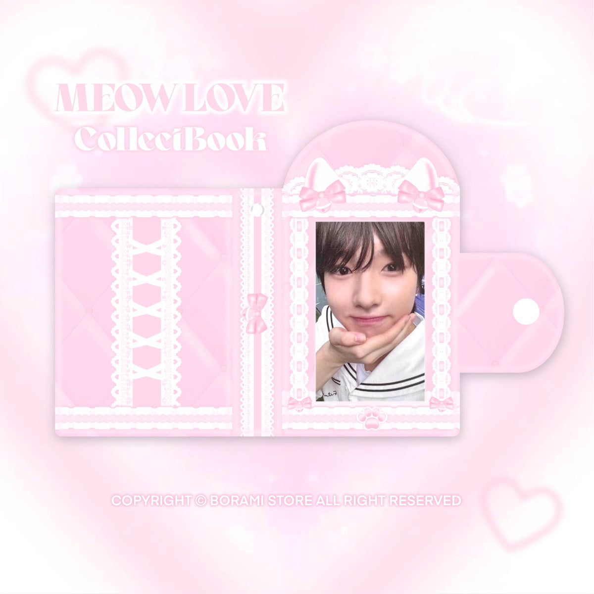 ♡°｡ 1段タイプ Meow love コレクトブック トレカケース pink.ver♡