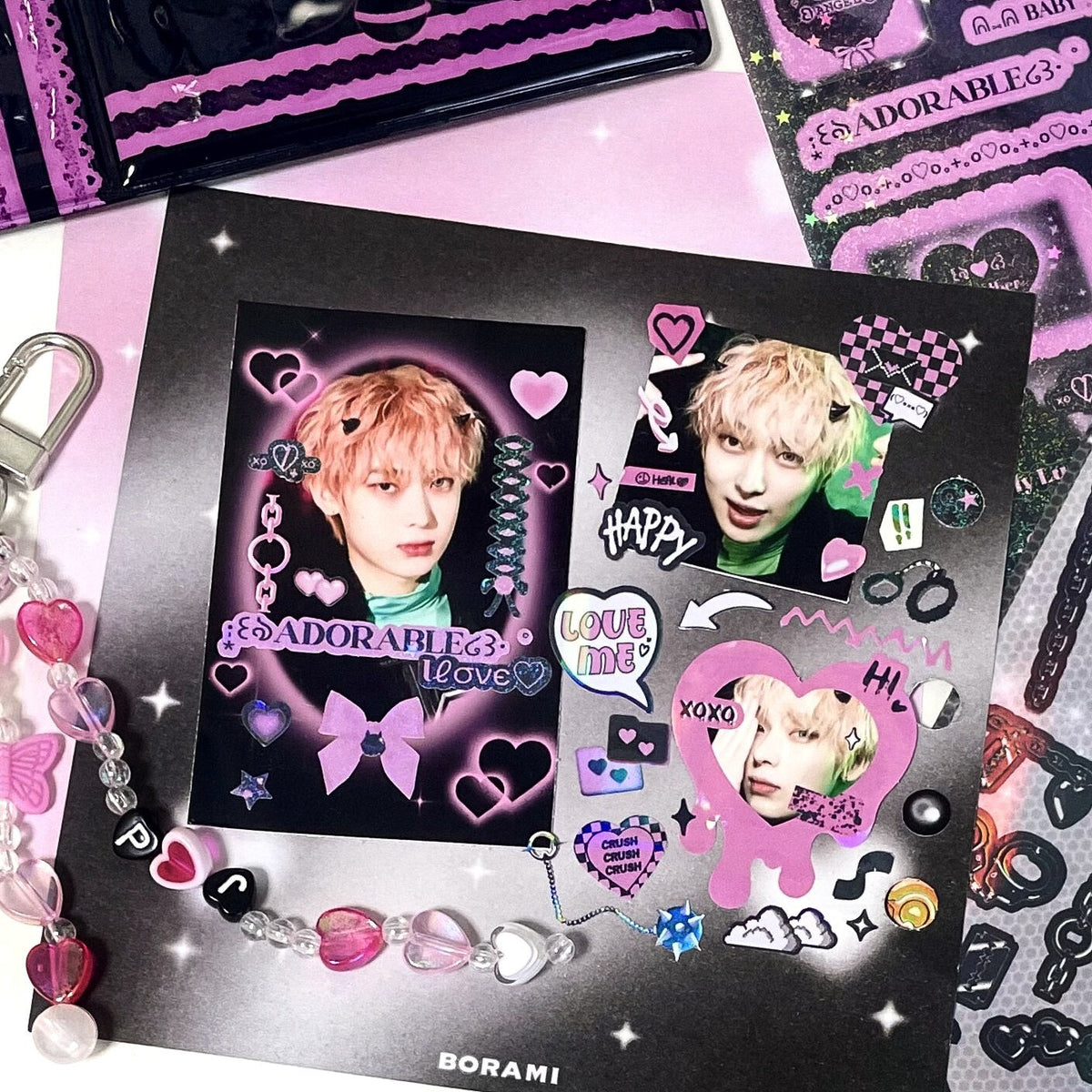 ♡°｡ MY LOVE MESSAGE ホログラム入りステッカー 選べる4色*ﾟ♡