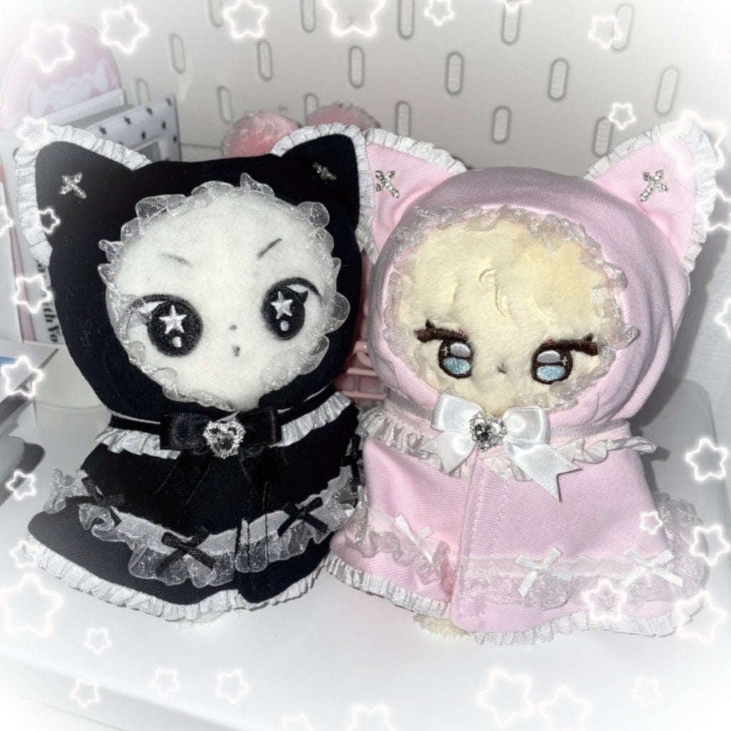 ★ハンドメイド★ ふわねこフリルケープ Pink.ver/Black.ver